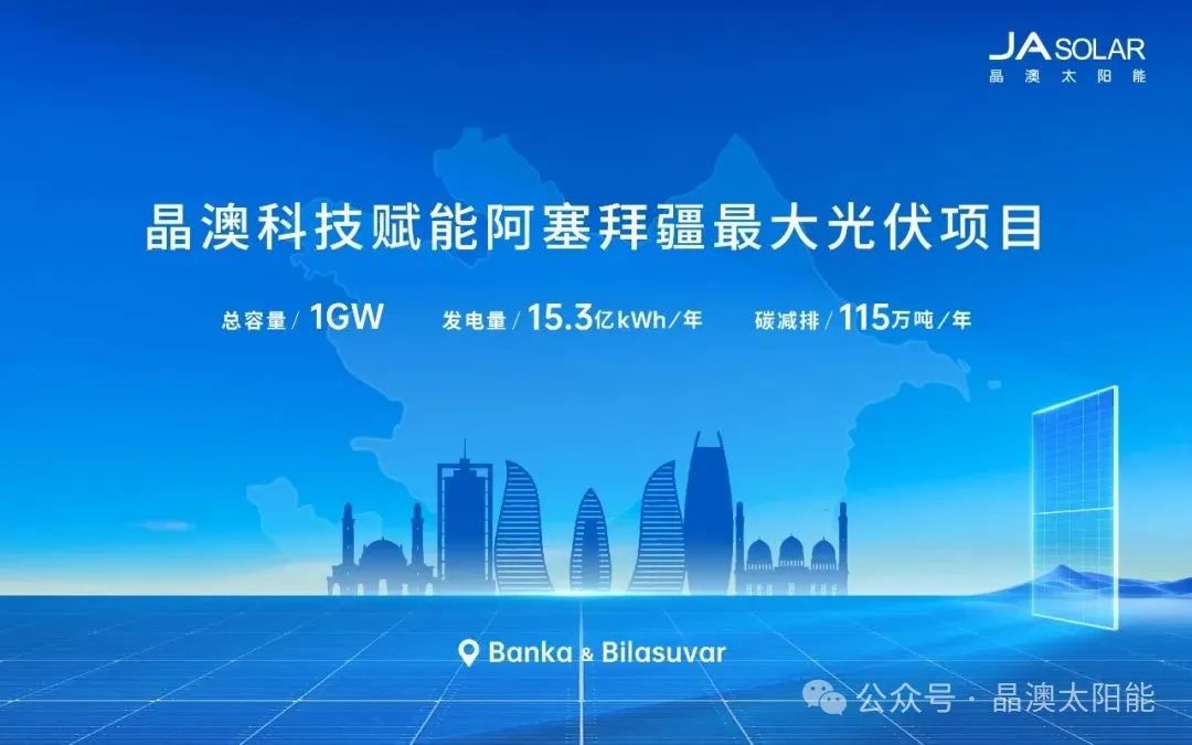 阿塞拜疆1GW“超级工程”合作落地！晶澳科技再度携手Masdar